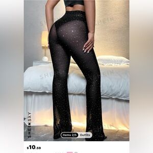 Sparkly mesh pants